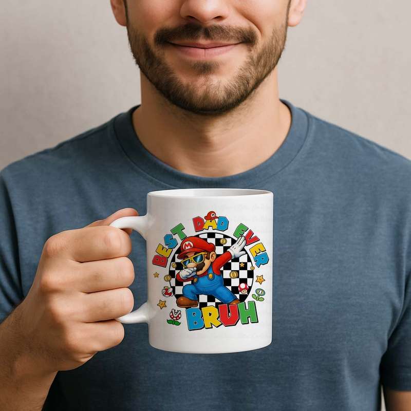 Best Dad Ever BRUH  Gamer Dad Mug