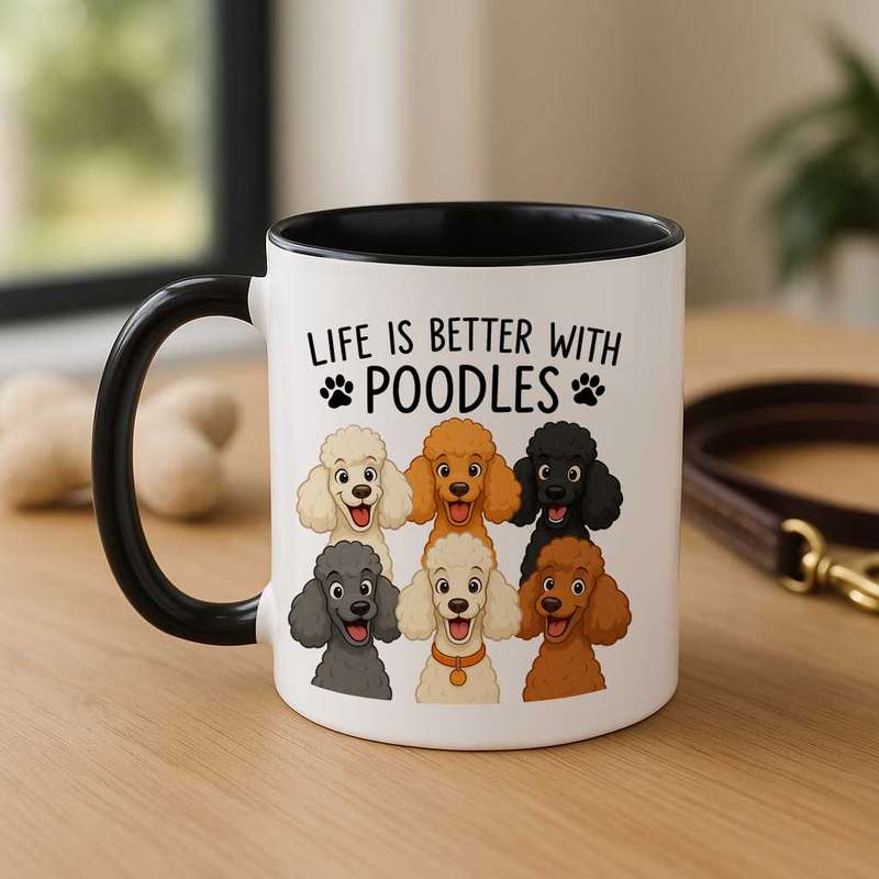 Life Is Better With Poodles Mug