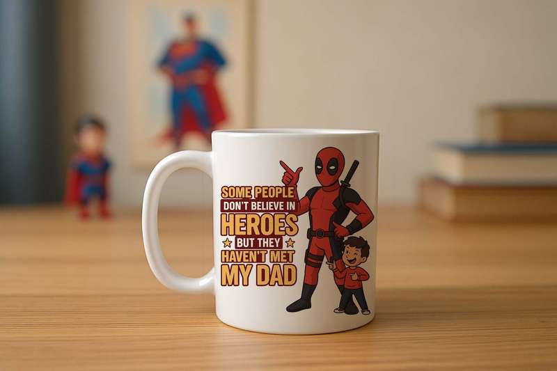 Super Dad Dead pool Mug