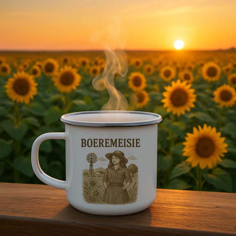 Afrikaans Mug  Illustrated Boeremeisie