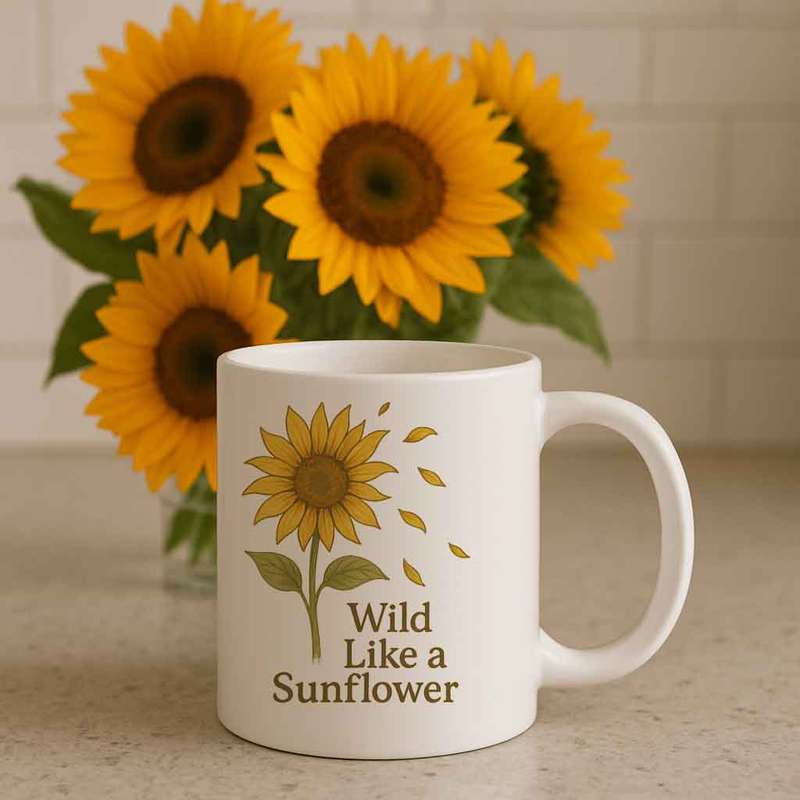 Sunflower Mug-Wild Like a Sunflower