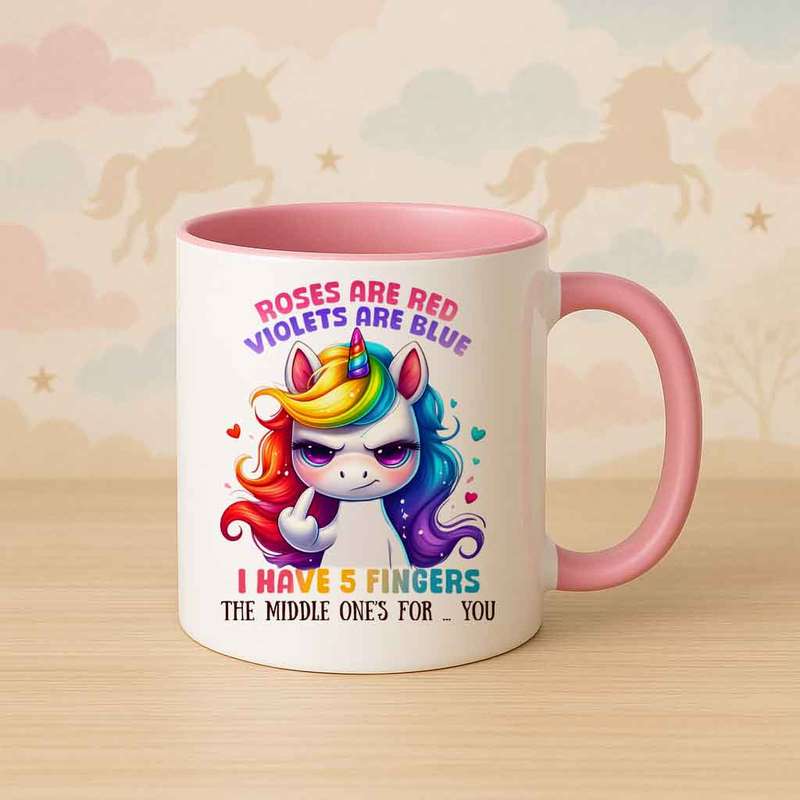 Middle Finger Unicorn Mug