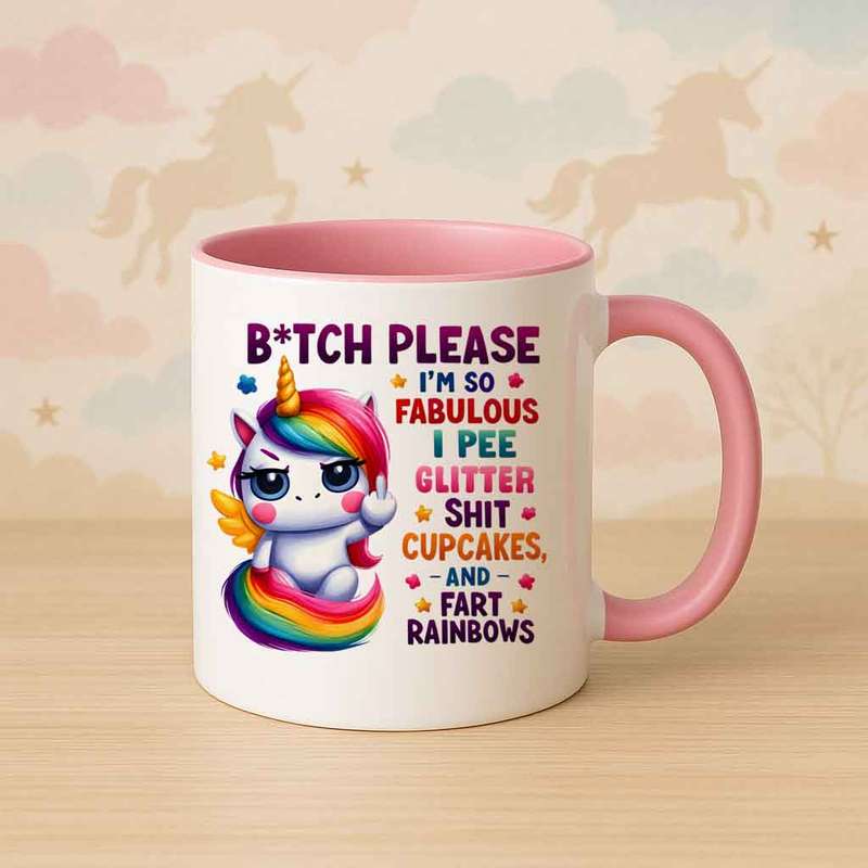 I Pee Glitter Unicorn Mug