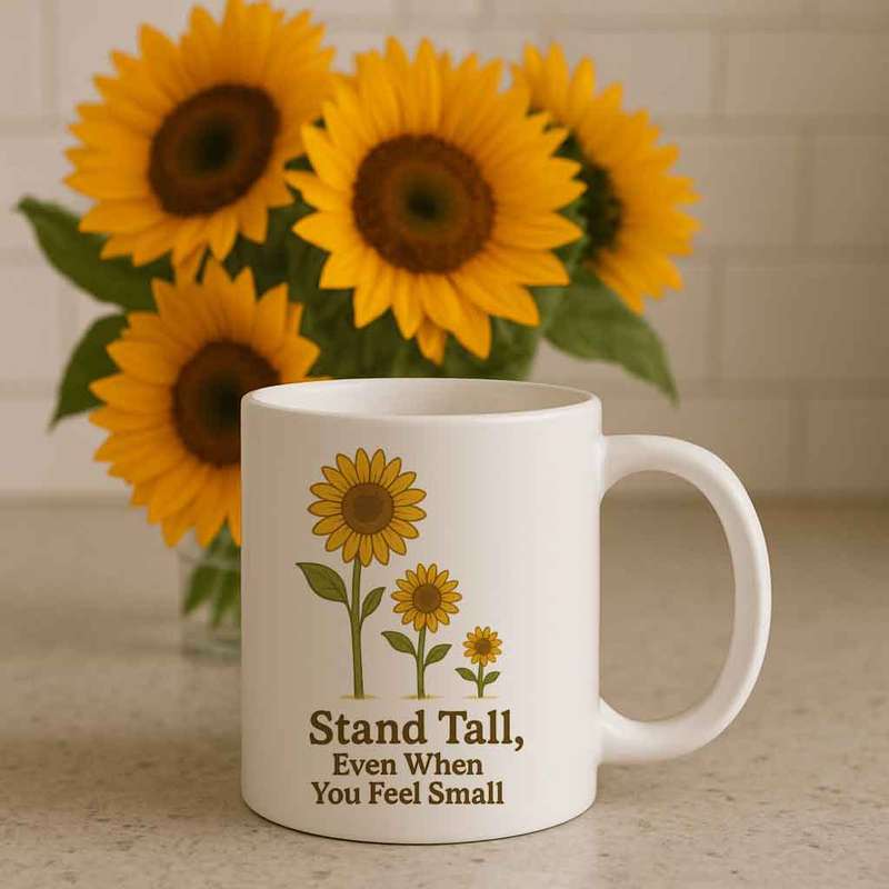 Sunflower Mug Stand Tall