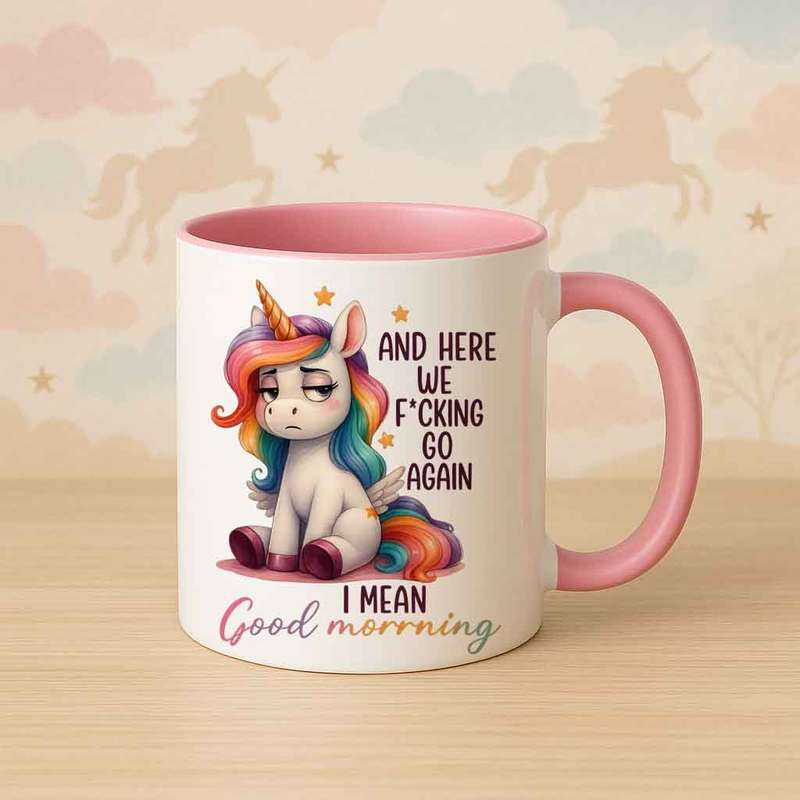 Grumpy Unicorn Good Morning Mug