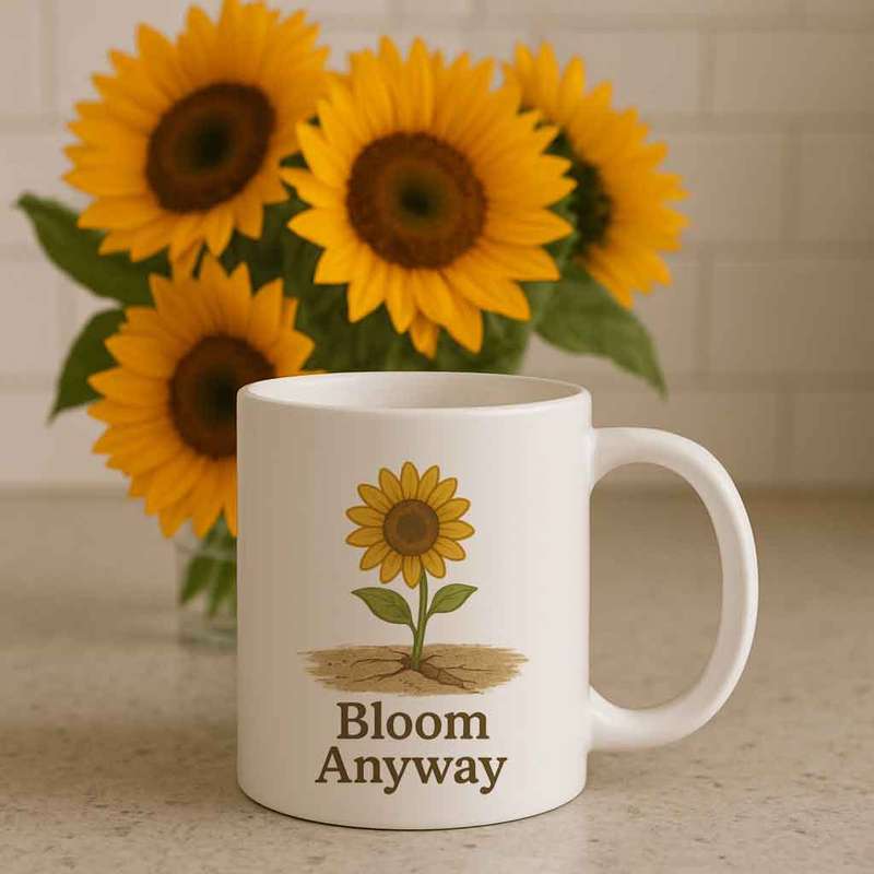 Sunflower Mug Bloom Anyway