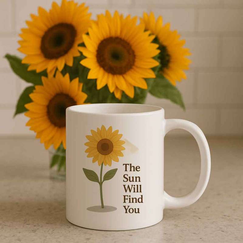 Sunflower Mug The Sun Will Find You