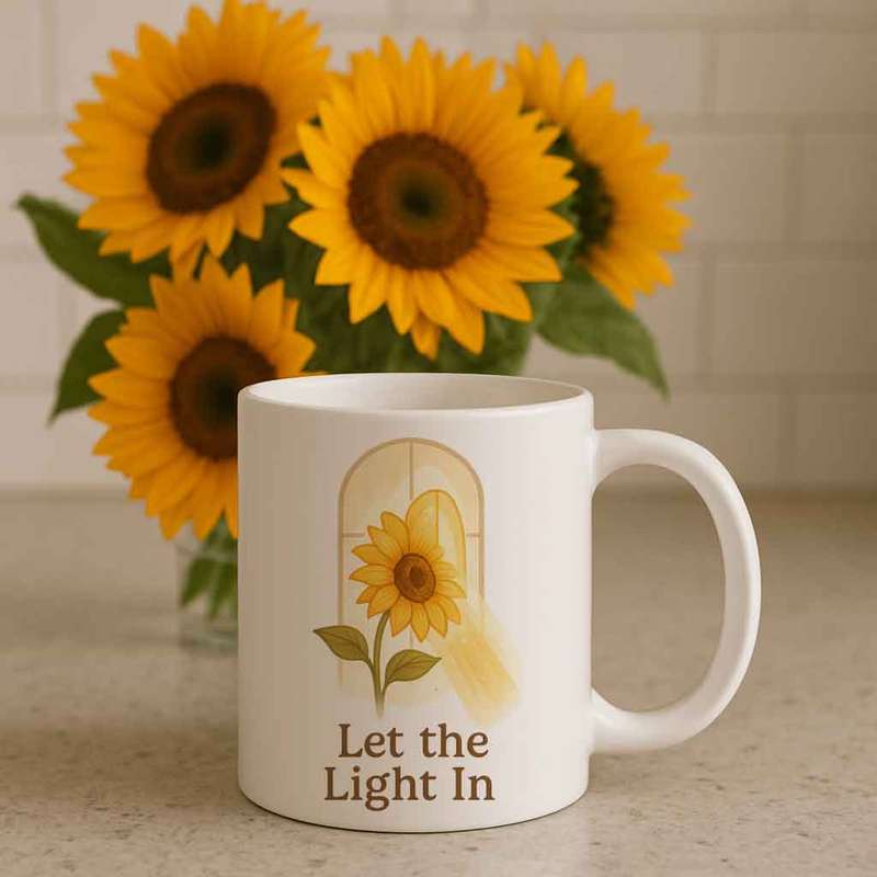 Sunflower Mug Let the Light In