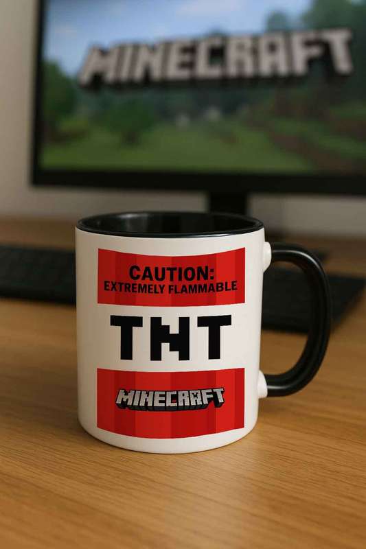Caution: TNT Minecraft Mug