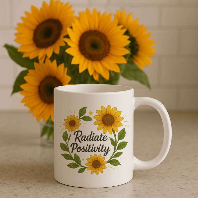 Sunflower Mug-Radiate Positivity