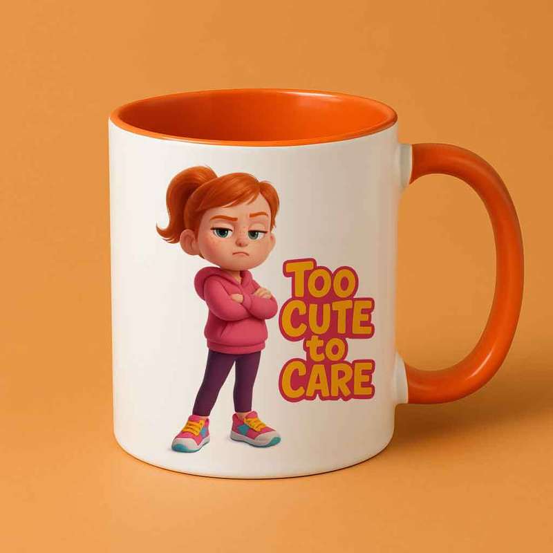 Little boss too cute to care mug 2