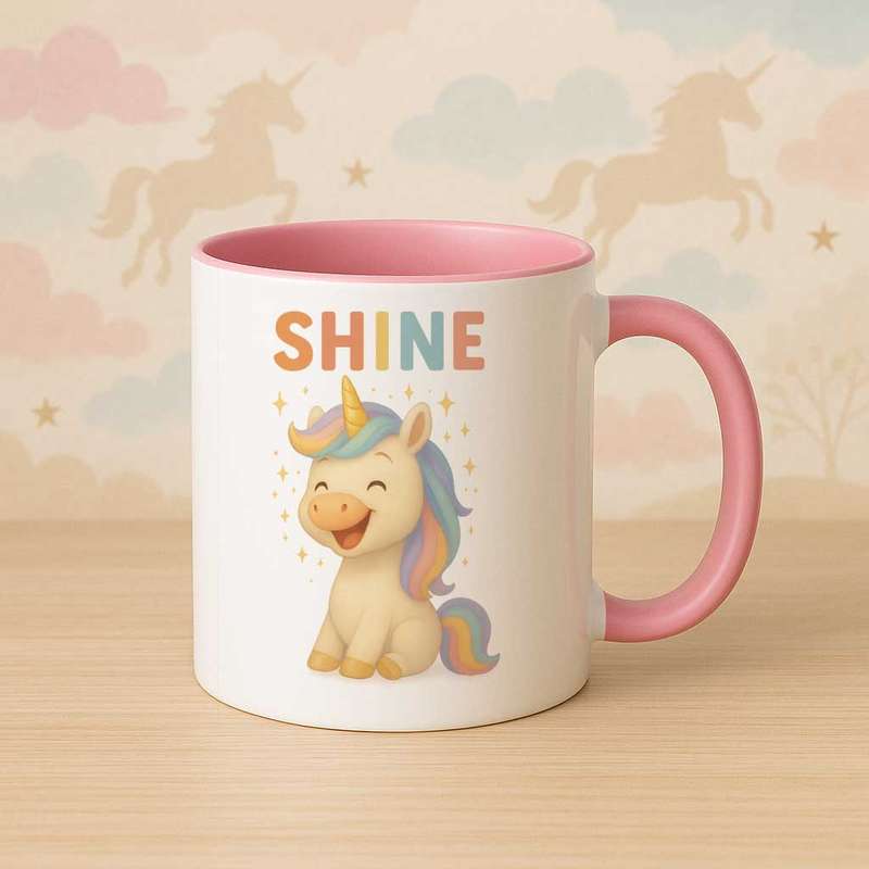 Unicorn inspirational mug-Shine