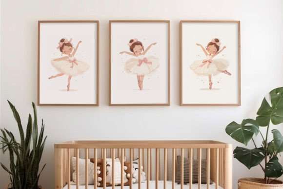 Ballerina nursery wall art