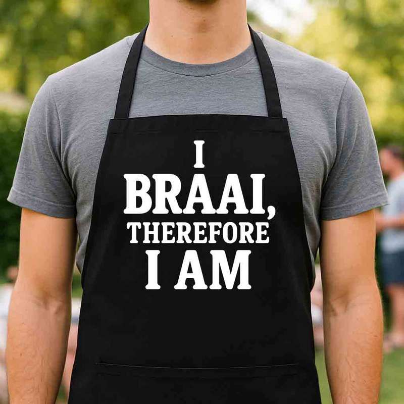 Braai Apron  I Braai, Therefore I Am
