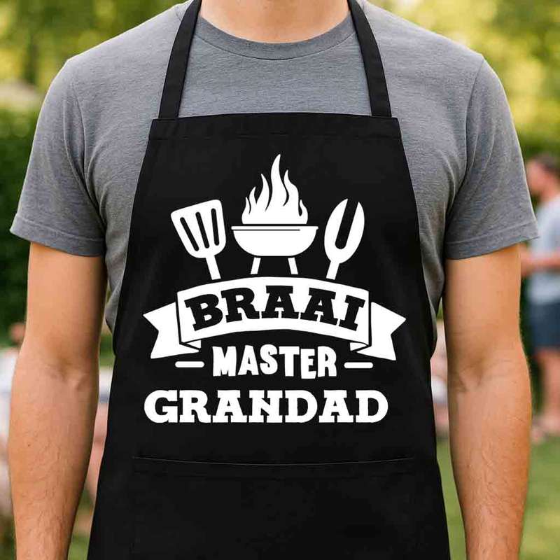 Braai Master Grandad Apron  South African Gift for Grandad