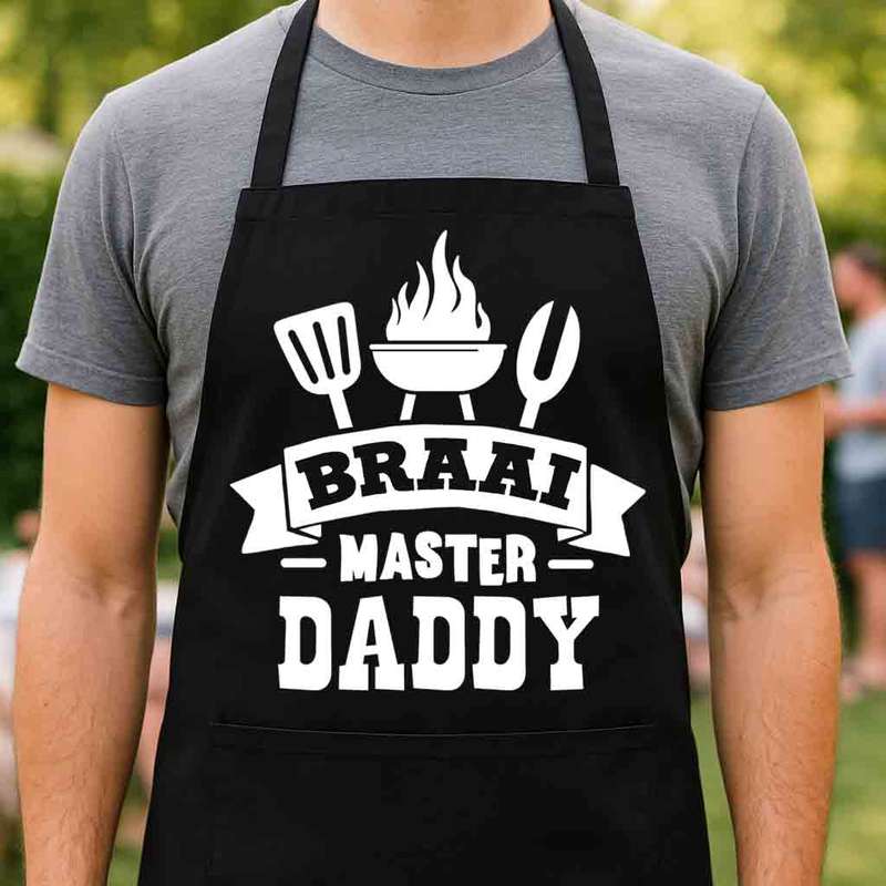 Braai Master Daddy Apron  Bold South African Braai Gift
