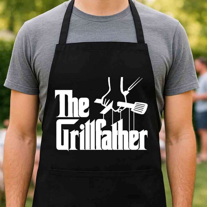 The Grillfather Apron  Funny South African Braai Gift for Dads & Ooms