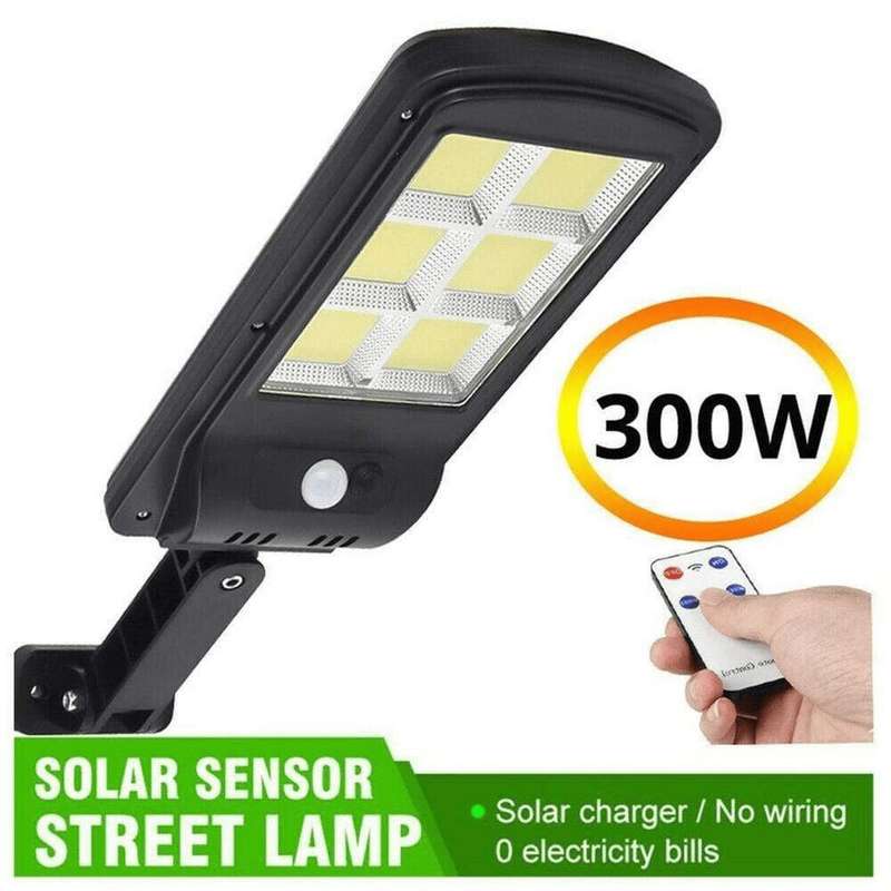 300W COB LED Solar Street Light 2 Pack