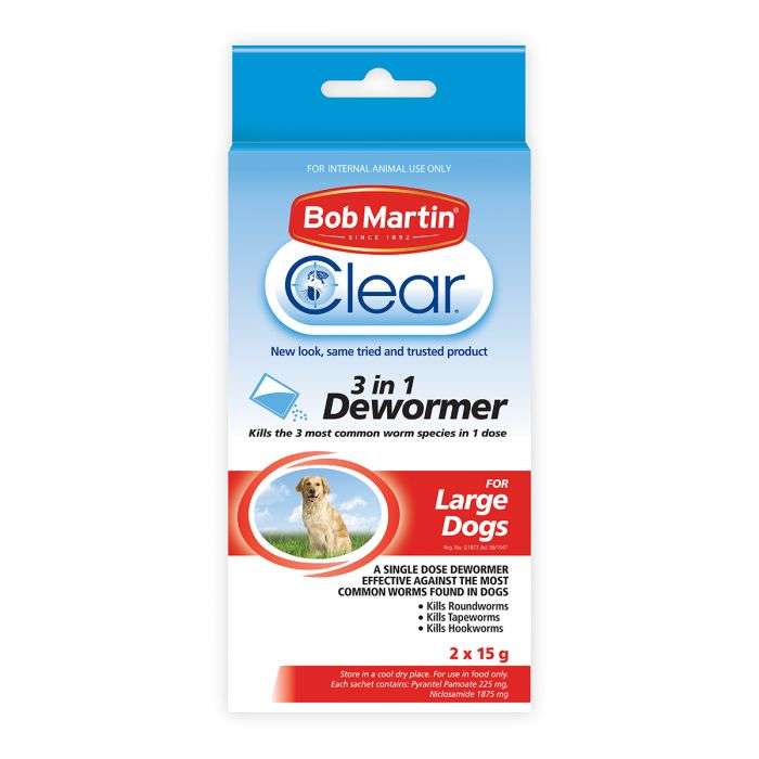 BOB MARTIN PET 3IN1 DEWORMER LARGE DOG 15G