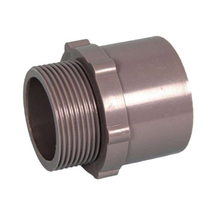 BLU52 ADAPTOR 1 1/2X50MM POOL PVC GREY MXF