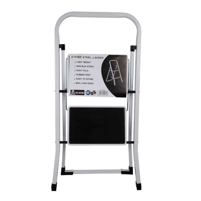 A-SCEND 2 STEP LADDER WITH NON SLIP STEPS