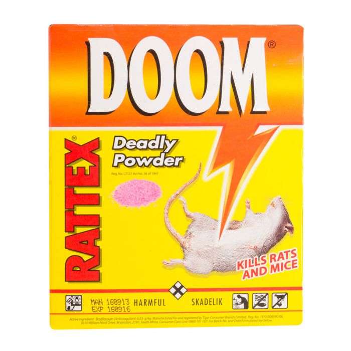 BULK PACK 10 X DOOM RODENT PELLETS RATTEX 100G