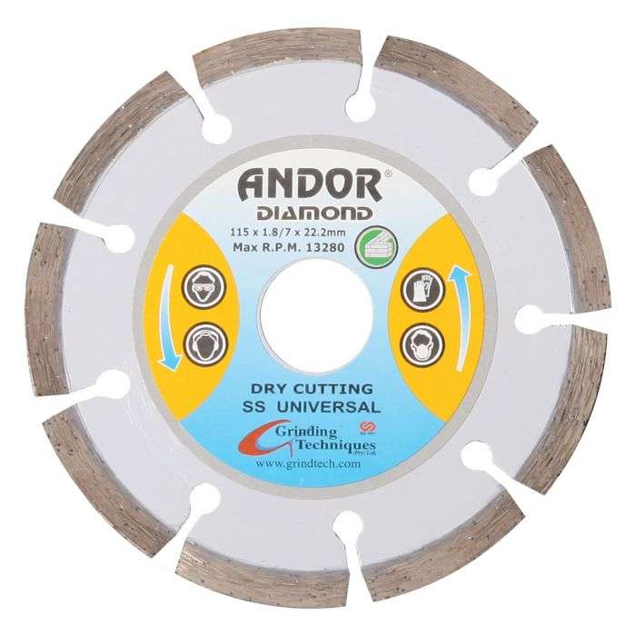 ANDOR DIAMOND DISC SEGMENTED SS 115X1.8MM
