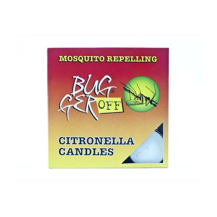 BUGGER OFF CITRONELLA T-LITE CANDLES 9PK