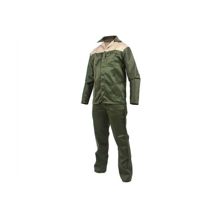 OVERALL 2 PCE 2T KHAKI/GREEN SIZE 52 CHEST 48 WAIST