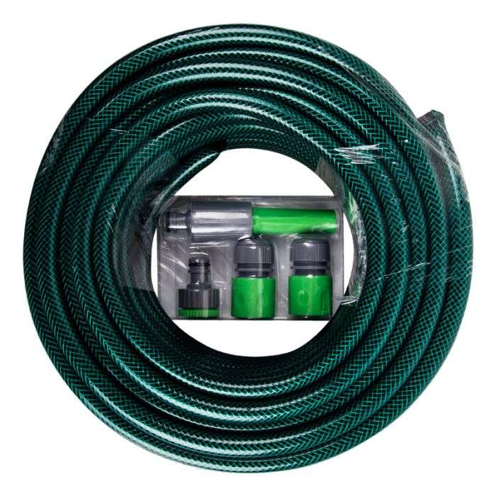 KAUFMANN 12MMX20M GARDEN HOSE WITH FITTINGS 1ROLL