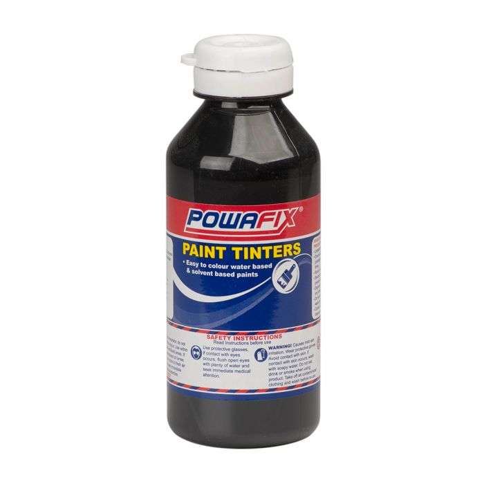 BULK PACK 6 X POWAFIX PAINT TINTERS BLACK OXIDE 100ML
