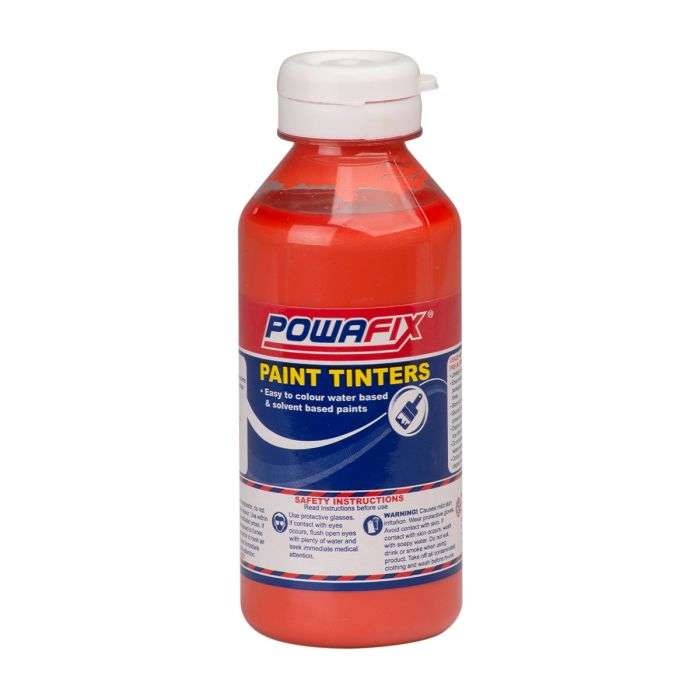 BULK PACK 6 X POWAFIX PAINT TINTERS BRIGHT RED 100ML