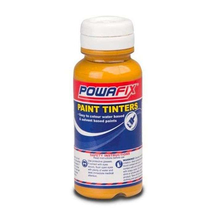 BULK PACK 6 X POWAFIX PAINT TINTERS YELLOW OXIDE 100ML