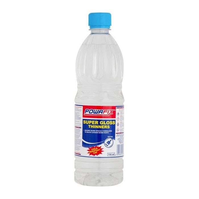 BULK PACK 12 X POWAFIX SUPER GLOSS 300 THINNERS 750ML