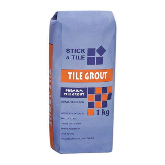 BULK PACK 9 X STICK A TILE GROUT DARK BROWN 1KG