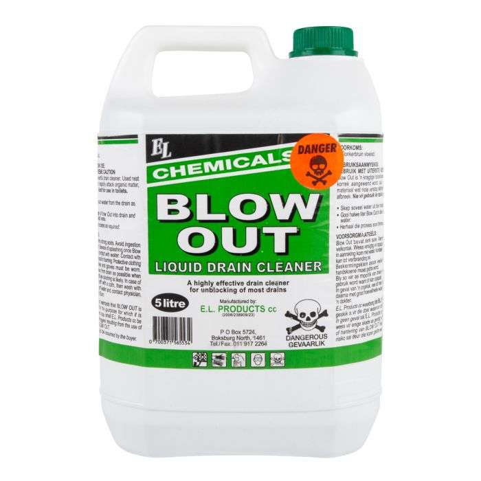 BULK PACK 4 X BLOWOUT ACID BASE DRAIN CLEANER 5L