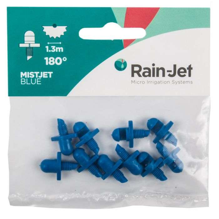 MICRO RAINJET HEAD MISTER 180DEG BLU 10PK
