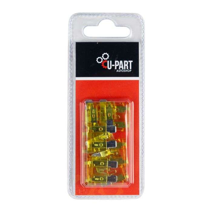 BULK PACK 5 X U-PART JAPANESE TYPE FUSE 20AMP X10