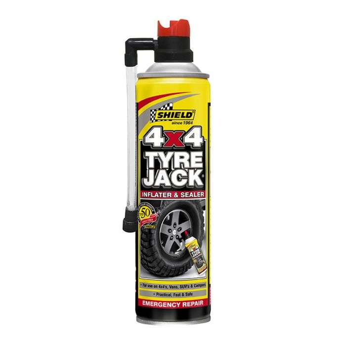 SHIELD TYRE JACK 4X4 EMERGENCY TYRE INFLATOR 500ML