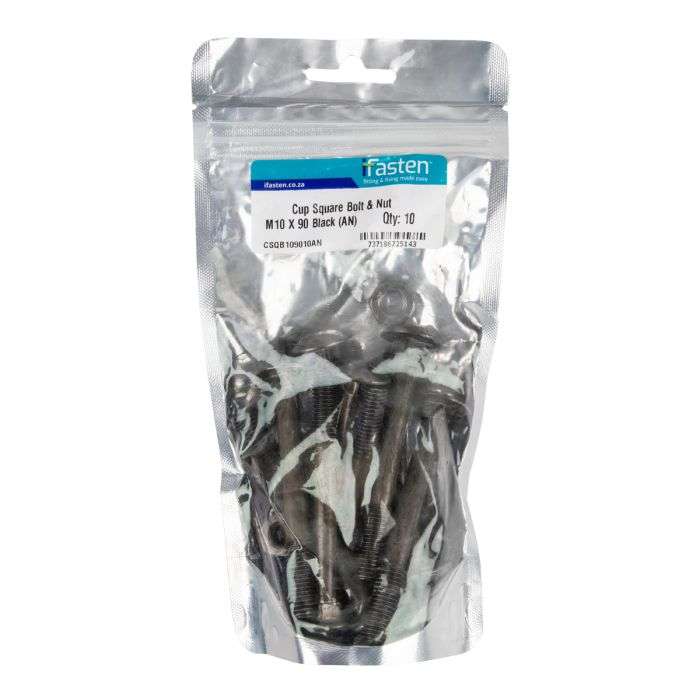 IFASTEN CUP BOLT AND NUT SQUARE M10X90MM 10 PP