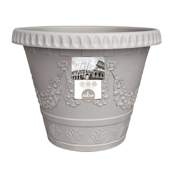 BULK PACK 5 X SEBOR ITALO ROMA POT ST 35CM GRIGIO