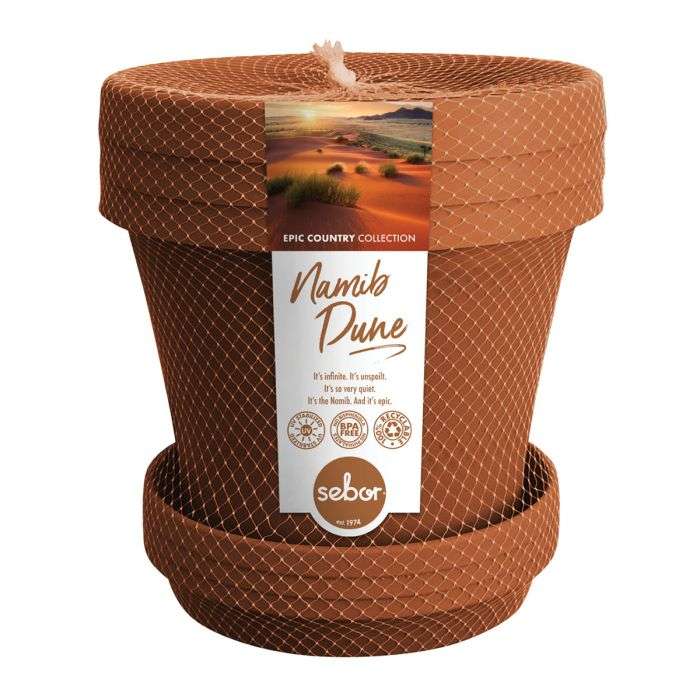 BULK PACK 4 X SEBOR SUPER POT & SAUCER ST 25CM X3 NAMIB DUNE