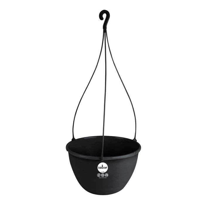 BULK PACK 6 X SEBOR TERRA BOWL & HOOK ST 20CM BLACK