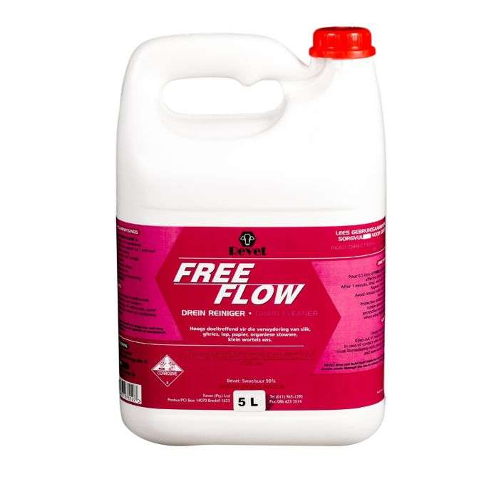BULK PACK 4 X REVET DRAIN CLEAN LIQUID FREE FLOW 5L