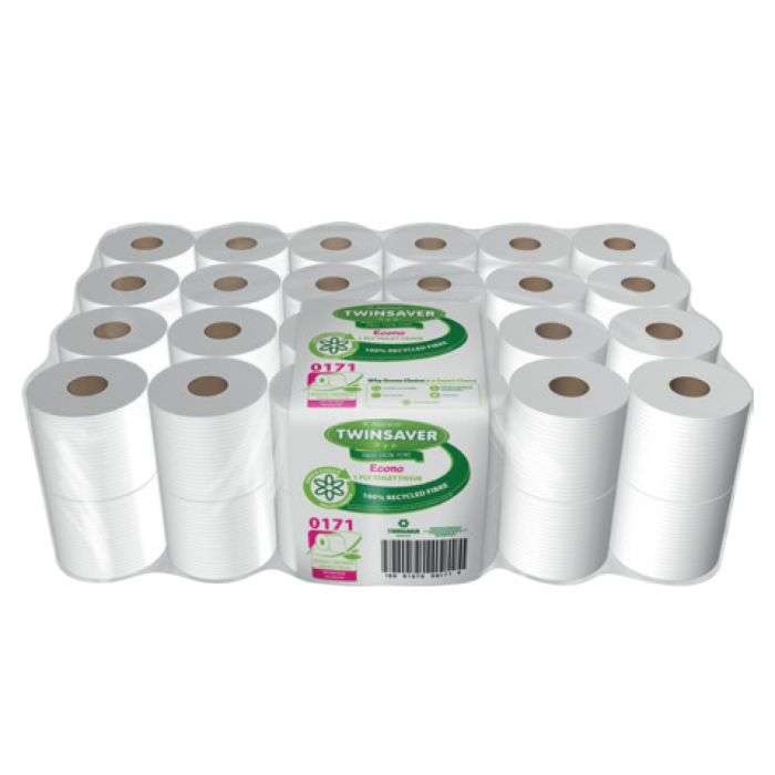 TWINSAVER ECONO 1-PLY TOILET PAPER 48 ROLLS (0171)