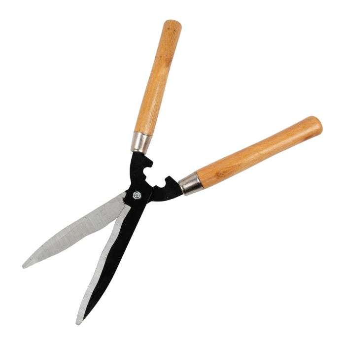 WAVY BLADE HEDGE SHEAR WITH WOODEN HANDLE 200MM