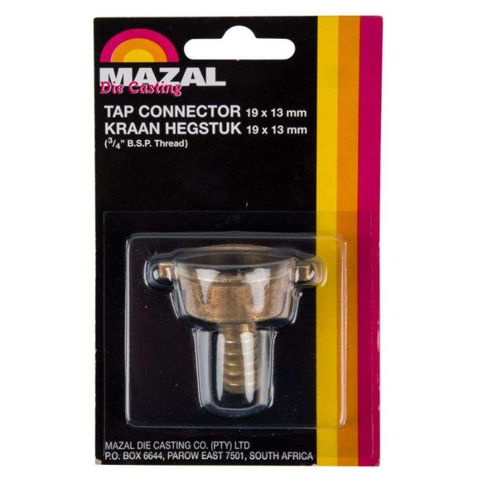 TAP CONNECTOR 19X13MM - 3/4 INCH B.S.P. THREAD