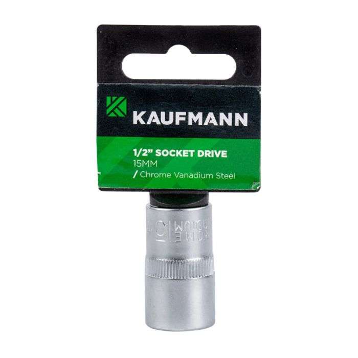 KAUFMANN SOCKET 1/2 INCH DRIVE 15MM