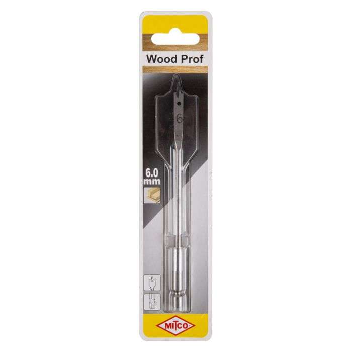 MITCO WOOD FLAT DRILL BIT 6MM