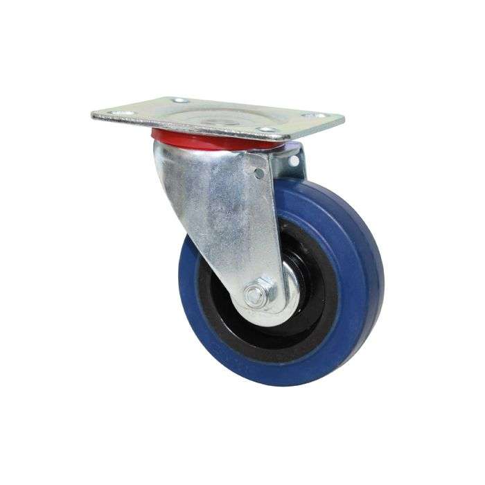 CASLAD SWIVEL CASTOR ELASTIC RUBBER 100MM